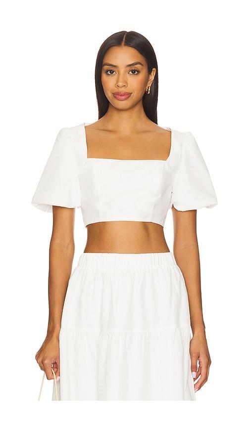 MORE TO COME Braline Top in White by MORE TO COME