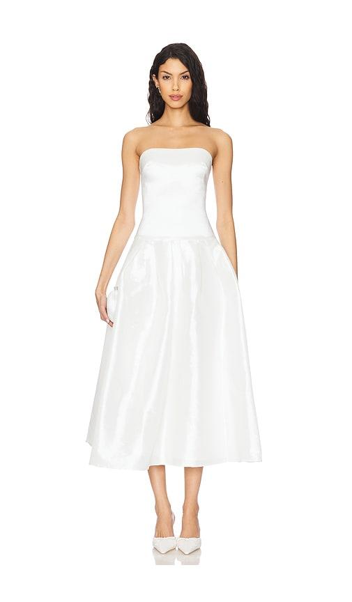 MORE TO COME Cambria Strapless Dress in White by MORE TO COME MORE TO COME Cambria Strapless Dress in White by MORE TO COME