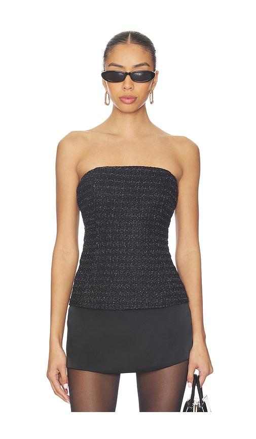 MORE TO COME Camince Strapless Top in Black by MORE TO COME