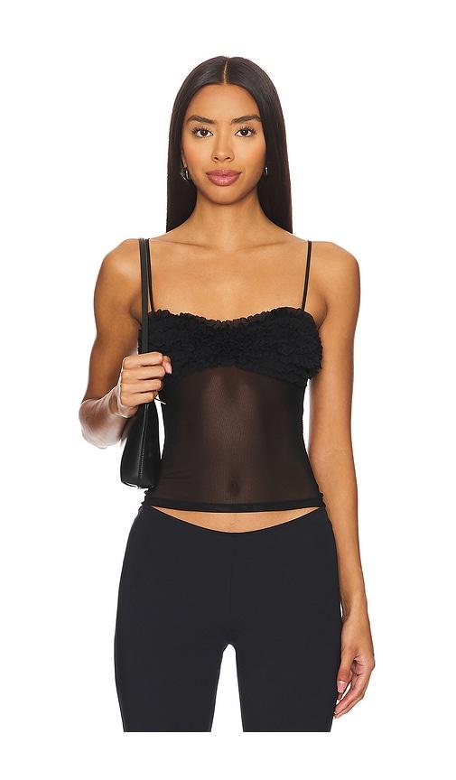 MORE TO COME Carmine Cami Top in Black by MORE TO COME