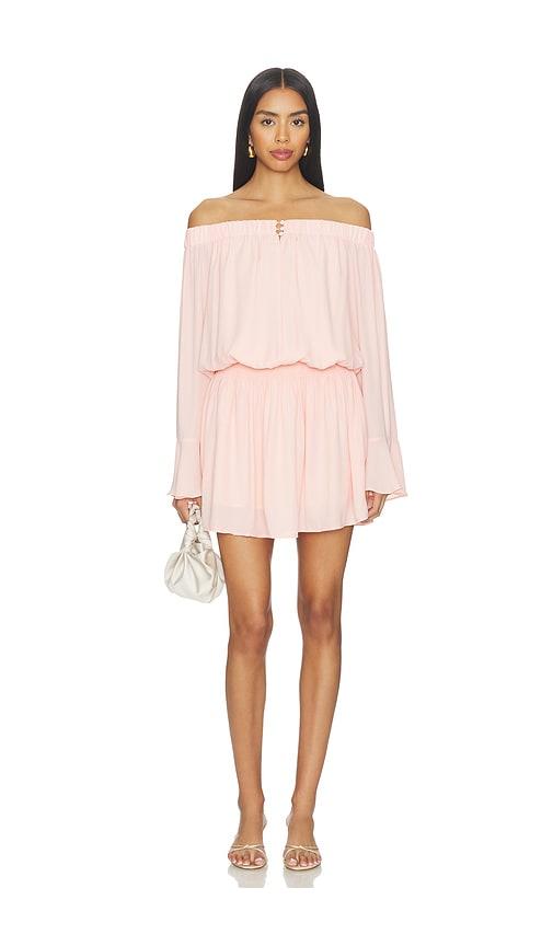 MORE TO COME Chandler Mini Dress in Blush by MORE TO COME