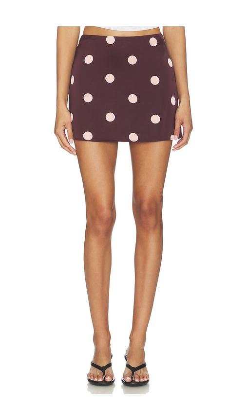 MORE TO COME Chardae Mini Skirt in Brown by MORE TO COME