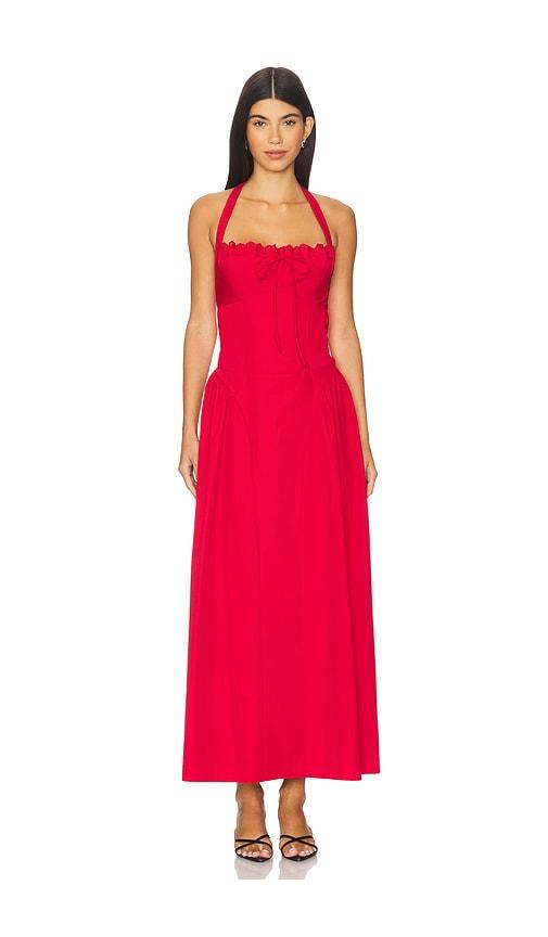 MORE TO COME Danniela Maxi Dress in Red by MORE TO COME