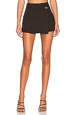 MORE TO COME Demi Wrap Skort in Black by MORE TO COME