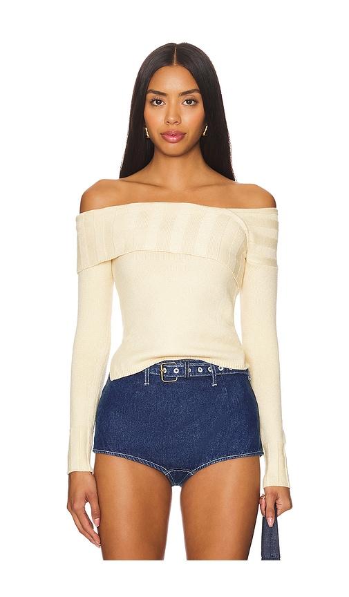 MORE TO COME Effie Sweater in Beige by MORE TO COME