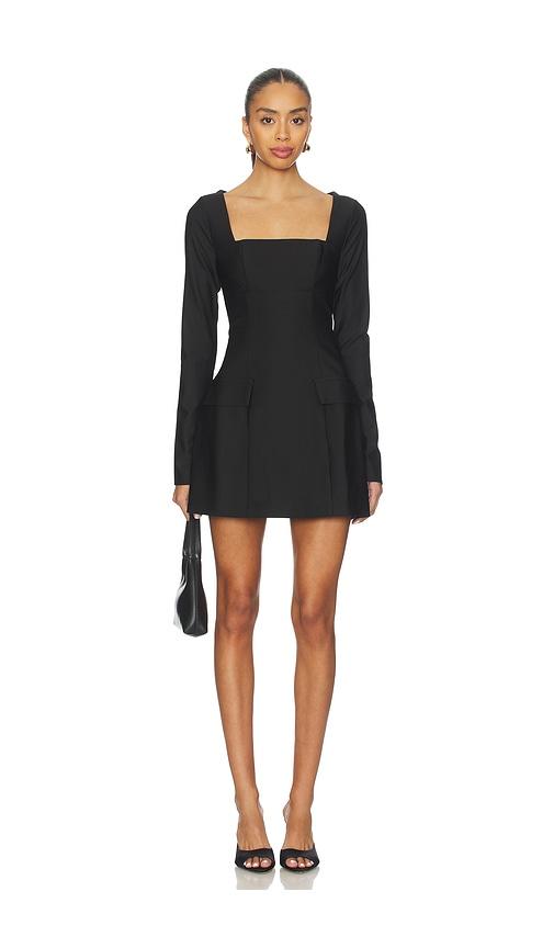 MORE TO COME Fenna Mini Dress in Black by MORE TO COME