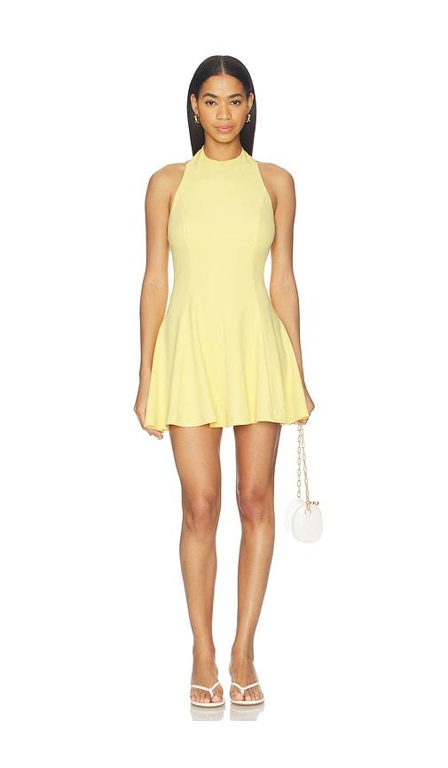 MORE TO COME Geneva Mini Dress in Yellow by MORE TO COME