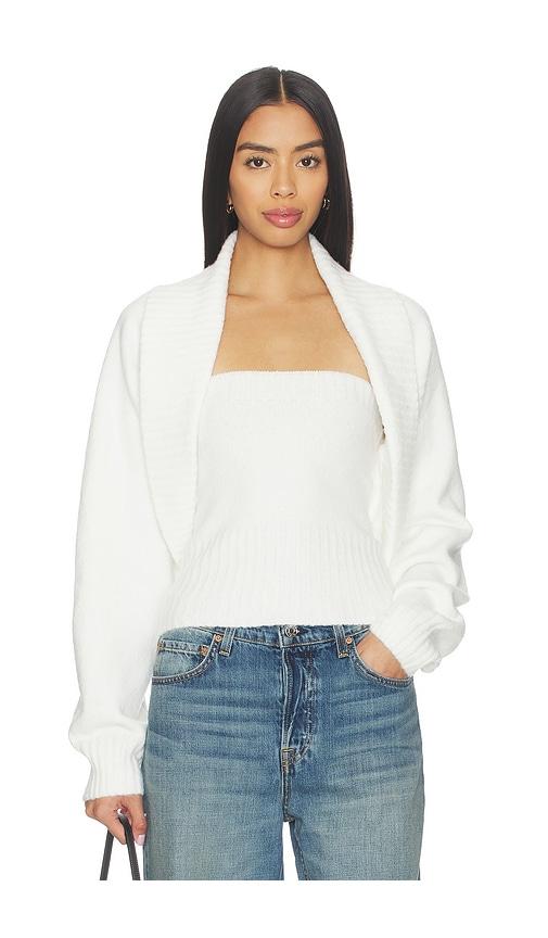 MORE TO COME Huntah Cardigan Set in Ivory by MORE TO COME