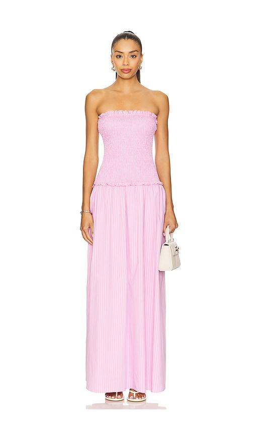MORE TO COME Izabella Strapless Maxi Dress in Pink by MORE TO COME