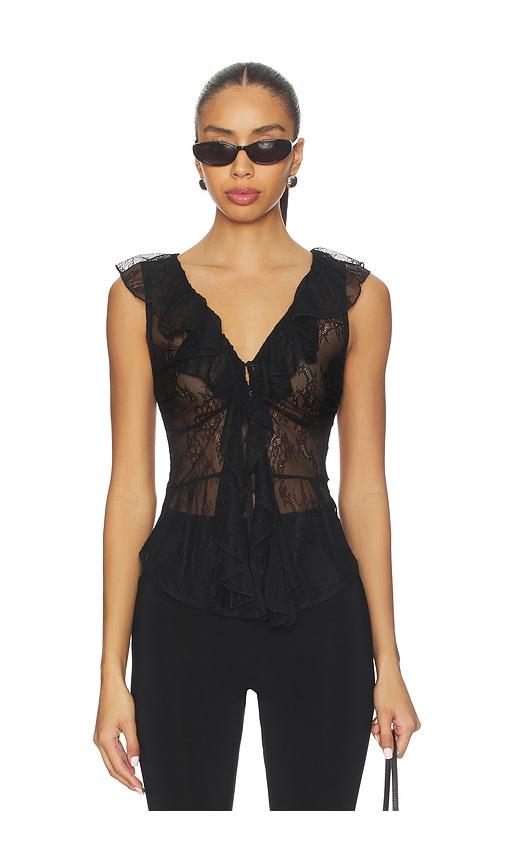 MORE TO COME Izara Top in Black by MORE TO COME