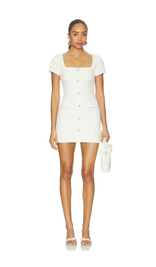 MORE TO COME Janey Mini Dress in White by MORE TO COME