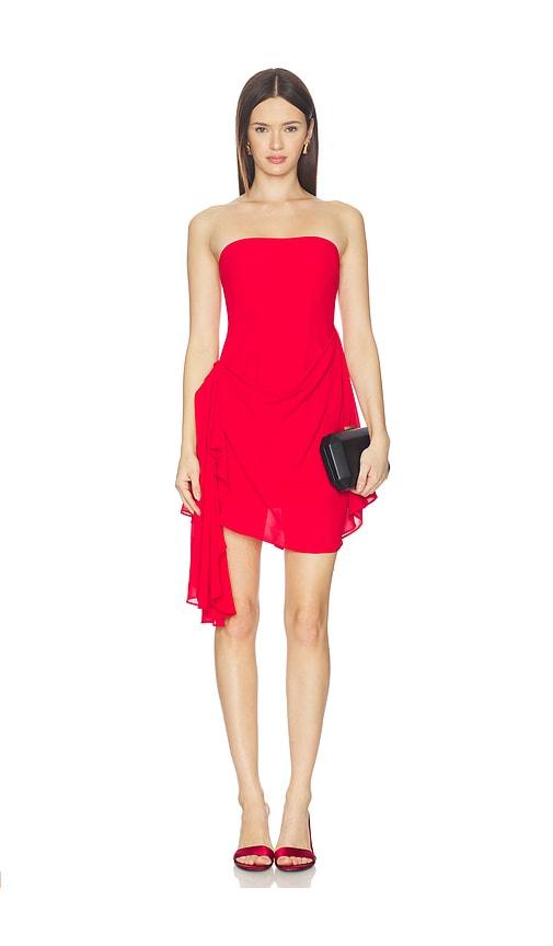 MORE TO COME Jess Mini Dress in Red by MORE TO COME