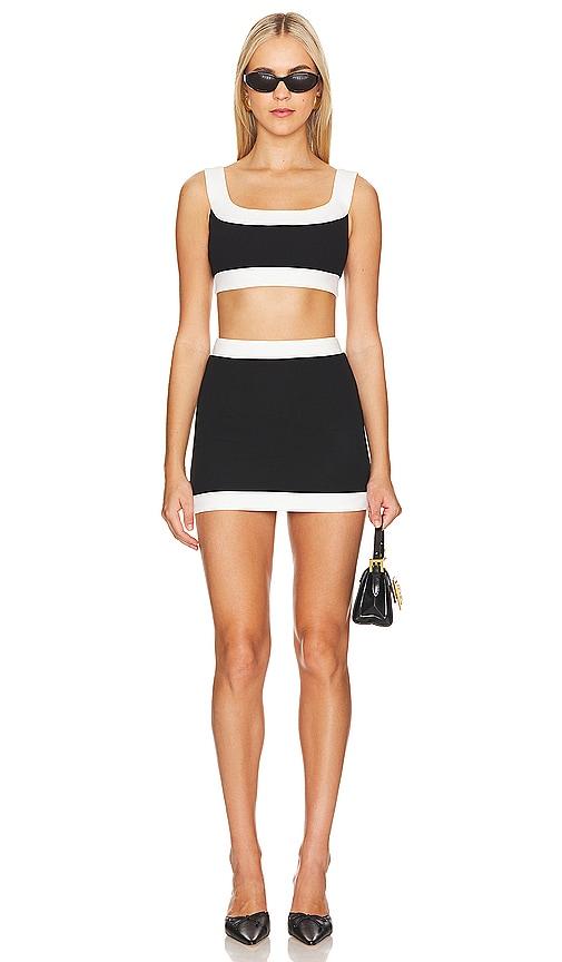 MORE TO COME Jeyne Skirt Set in Black by MORE TO COME