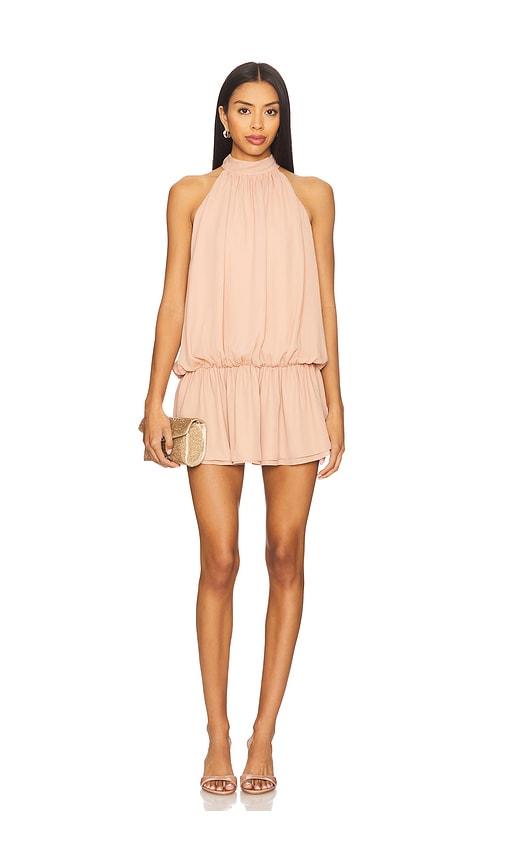MORE TO COME Kassia Mini Dress in Blush by MORE TO COME