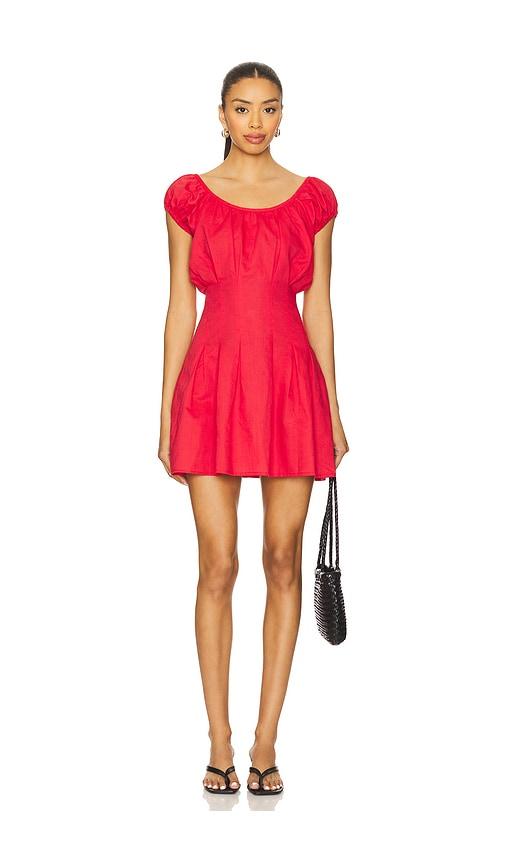 MORE TO COME Katalina Mini Dress in Red by MORE TO COME