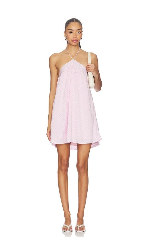 MORE TO COME Keyonie Halter Mini Dress in Pink by MORE TO COME