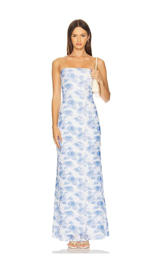 MORE TO COME Laci Maxi Dress in Baby Blue by MORE TO COME