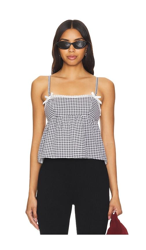 MORE TO COME Lisa Babydoll Top in Black by MORE TO COME