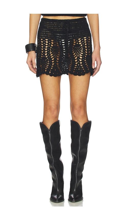 MORE TO COME Lola Mini Skirt in Black by MORE TO COME