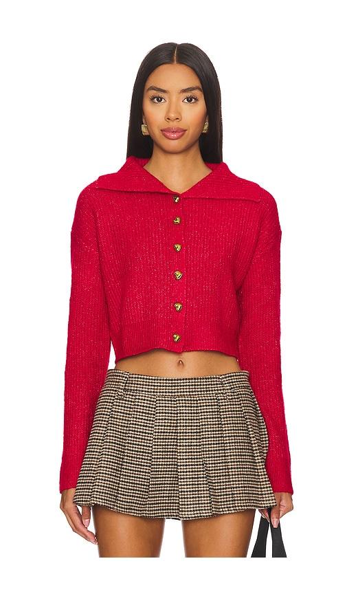 MORE TO COME Madeline Sweater in Red by MORE TO COME