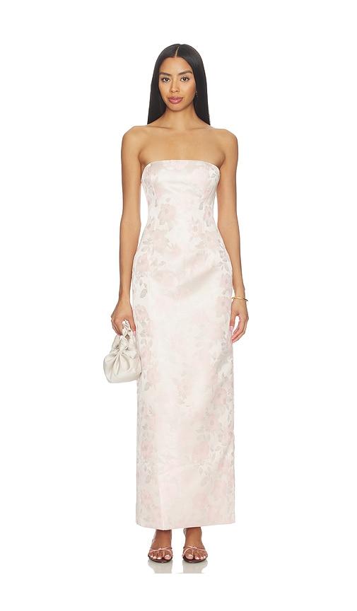 MORE TO COME Maiah Strapless Maxi Dress in Rose by MORE TO COME