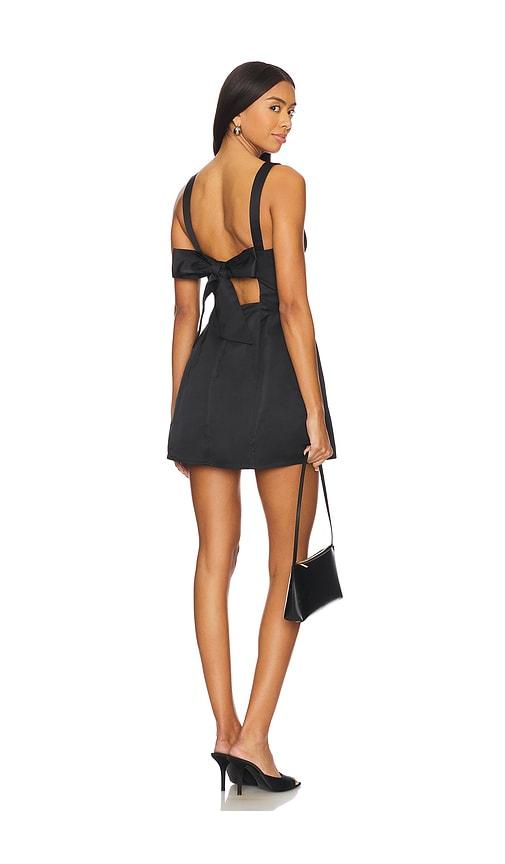 MORE TO COME Malia Mini Dress in Black by MORE TO COME