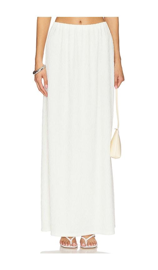 MORE TO COME Malina Skirt in White by MORE TO COME