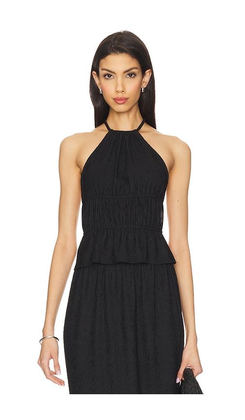 MORE TO COME Malina Top in Black by MORE TO COME