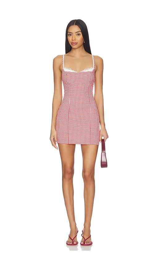 MORE TO COME Marea Mini Dress in Red by MORE TO COME