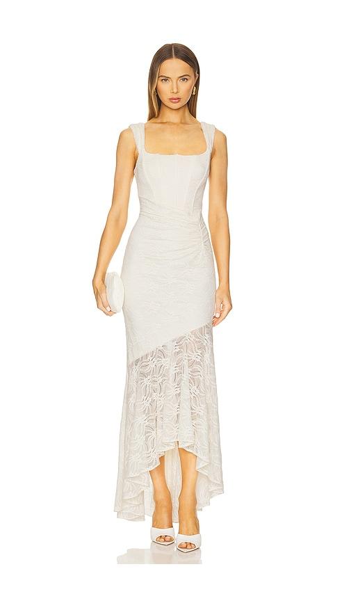 MORE TO COME Micah Corset Dress in Ivory by MORE TO COME
