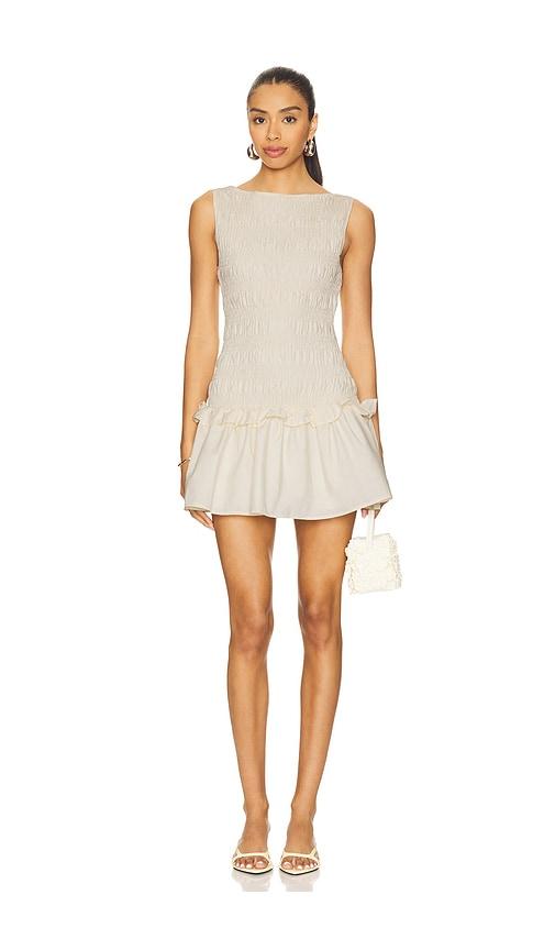 MORE TO COME Myah Mini Dress in Ivory by MORE TO COME