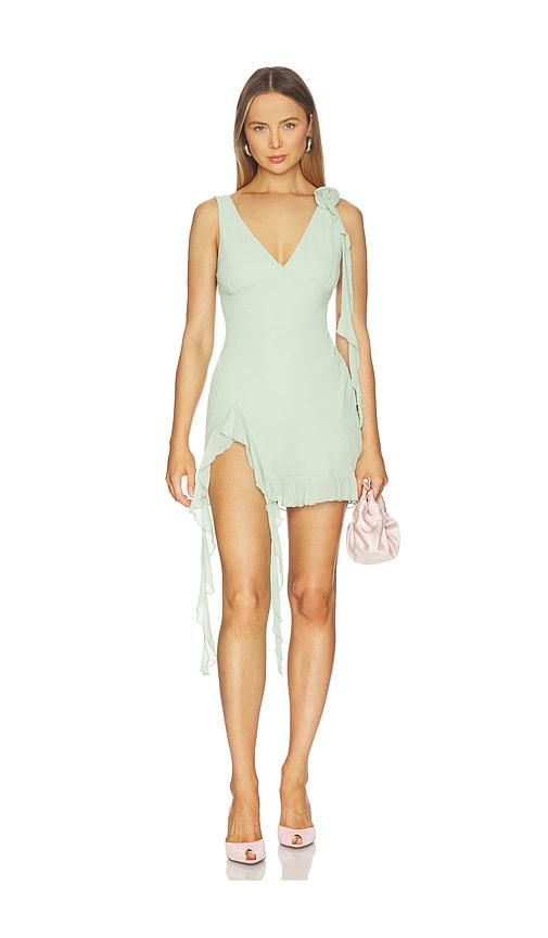 MORE TO COME Myla Mini Dress in Mint by MORE TO COME