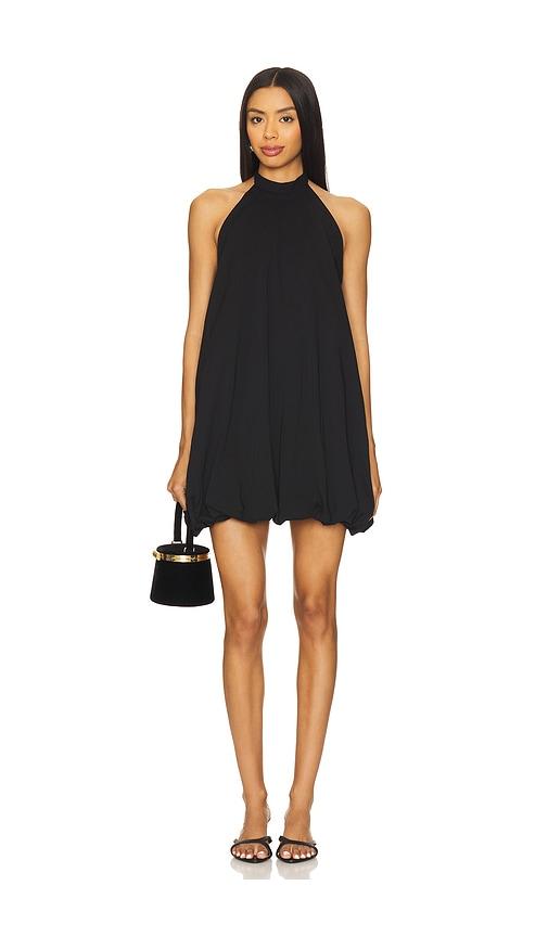 MORE TO COME Nala Bubble Mini Dress in Black by MORE TO COME