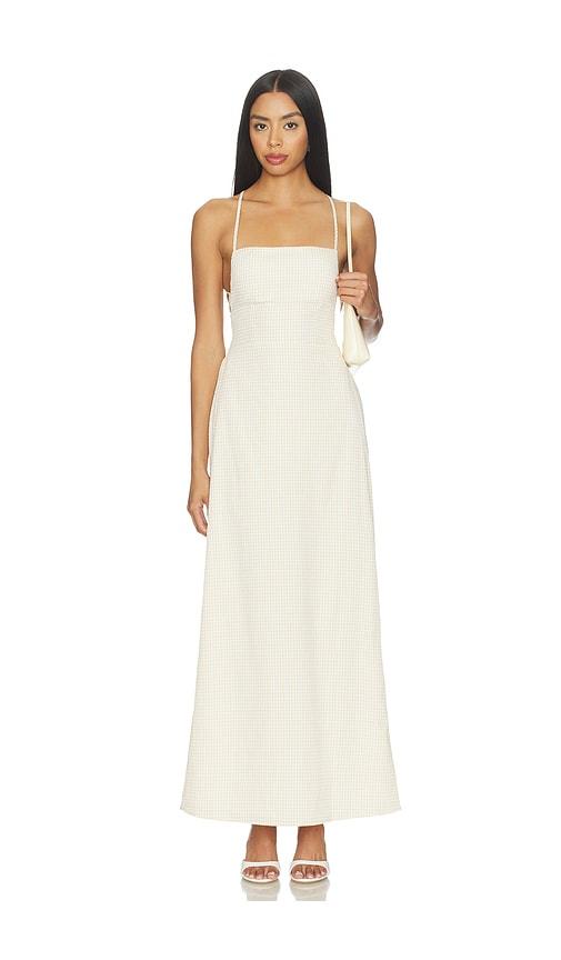 MORE TO COME Norma Maxi Dress in Nude by MORE TO COME