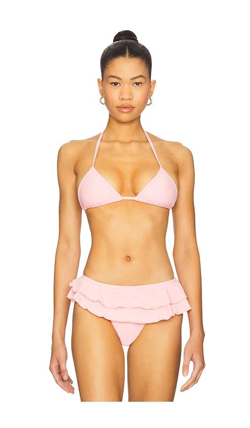 MORE TO COME Sesly Bikini Top in Pink by MORE TO COME
