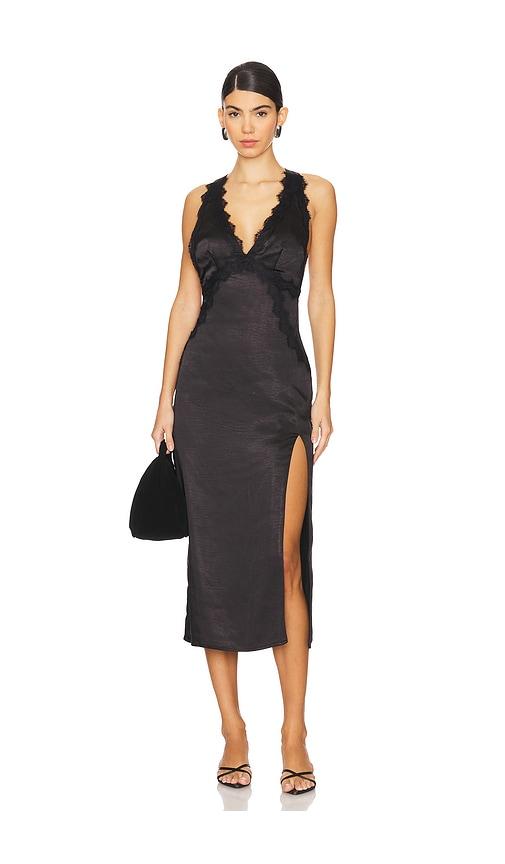 MORE TO COME Sheila Maxi Dress in Black by MORE TO COME