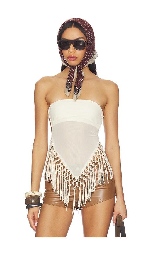 MORE TO COME Shion Top in Cream by MORE TO COME