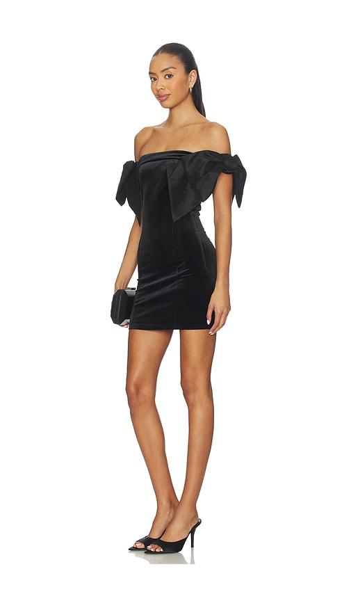 MORE TO COME Skylar Mini Dress in Black by MORE TO COME