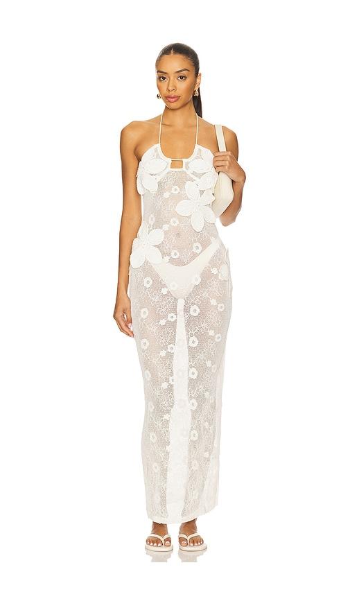 MORE TO COME Trina Maxi Dress in White by MORE TO COME