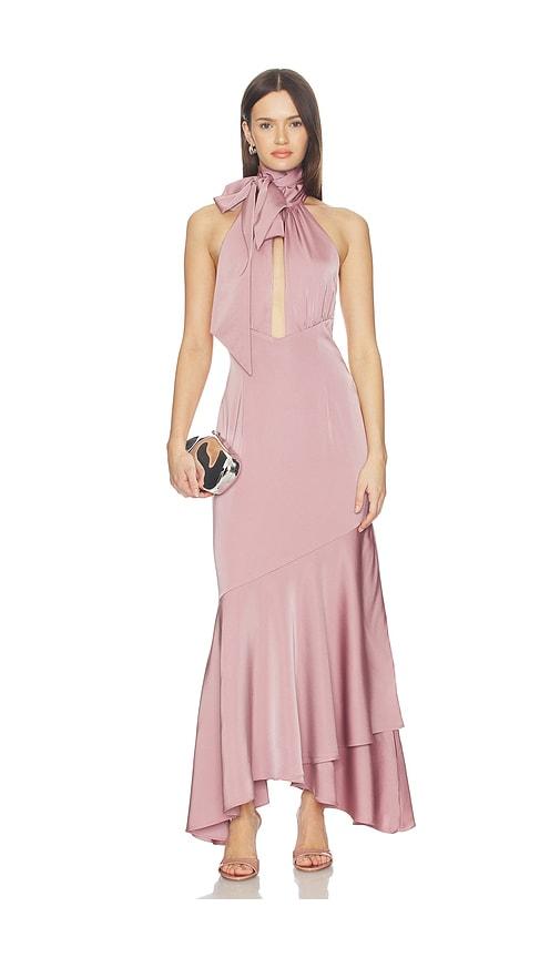 MORE TO COME Venita Maxi Dress in Mauve by MORE TO COME