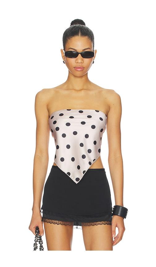 MORE TO COME Wesson Scarf Top in Cream by MORE TO COME