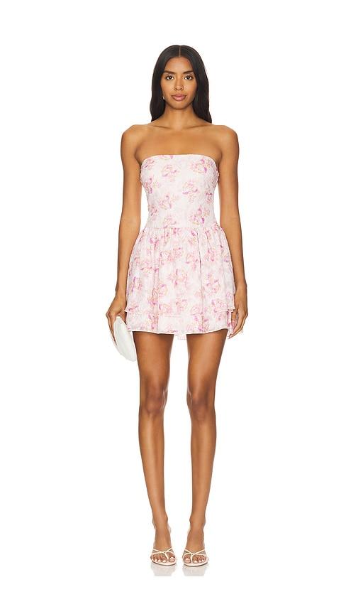 MORE TO COME Whitney Mini Dress in Pink by MORE TO COME