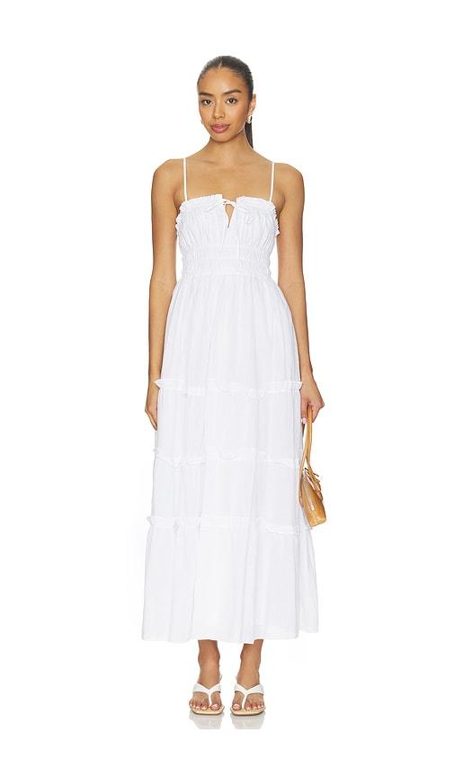 MORE TO COME Zoe Maxi Dress in White by MORE TO COME