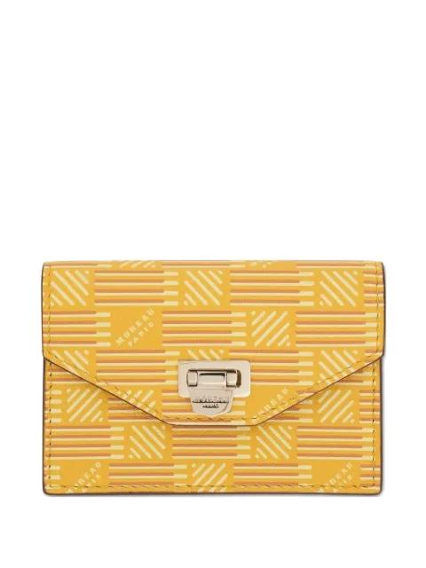 logo-print gusseted wallet by MOREAU
