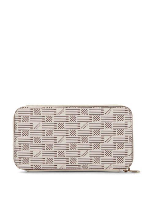 monogram-print leather wallet by MOREAU