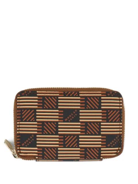 monogram-print zip-around wallet by MOREAU
