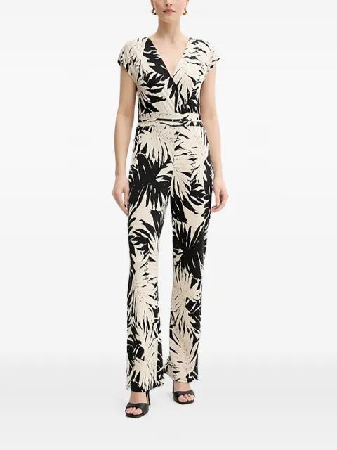 V-neck floral-pattern jumpsuit by MORGAN