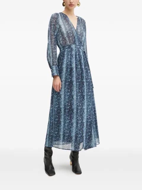 V-neck patterned maxi dress by MORGAN