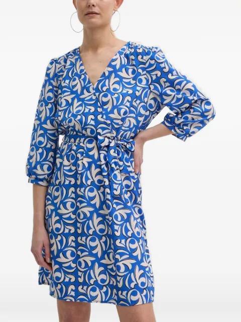V-neck patterned mini dress by MORGAN