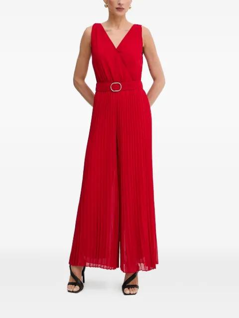 V-neck pleated jumpsuit by MORGAN